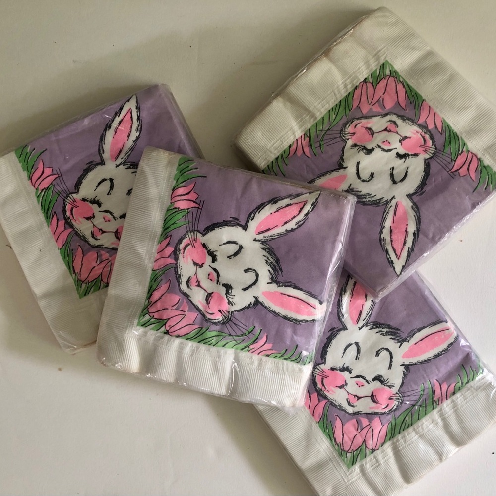 Vintage Easter Bunny Napkins Futura